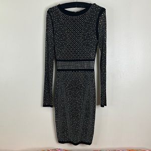 long sleeve sequins beaded dress form fit in great for night out dancing